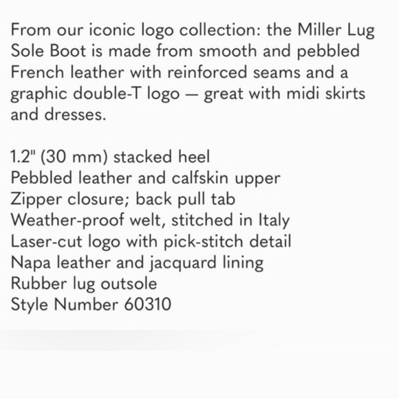 NWOT Tory BURCH MILLER BOOT - Picture 4 of 5